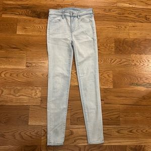 American Eagle Light Wash jeggings, Size 0